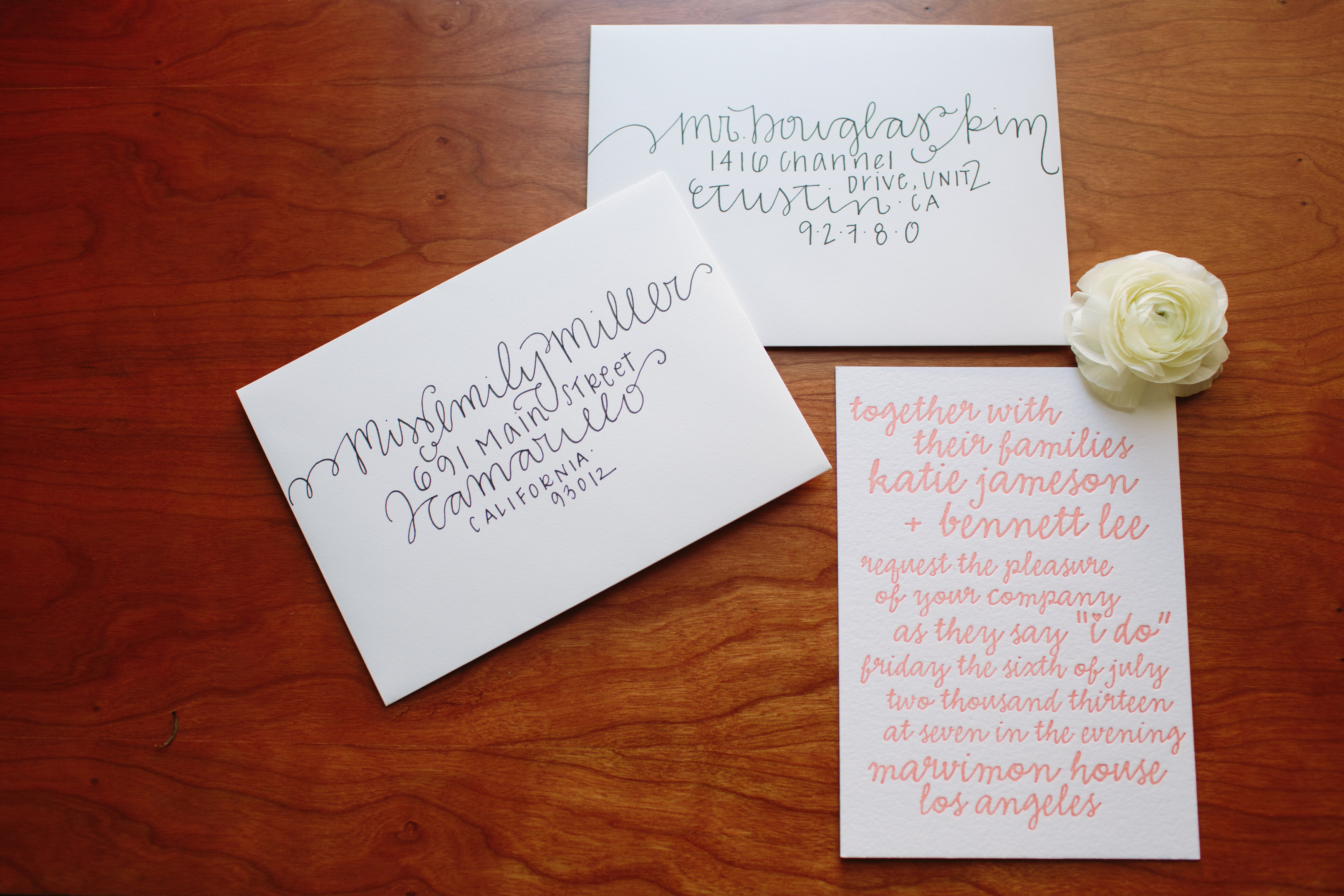 Calligraphy For Addressing Wedding Invitations