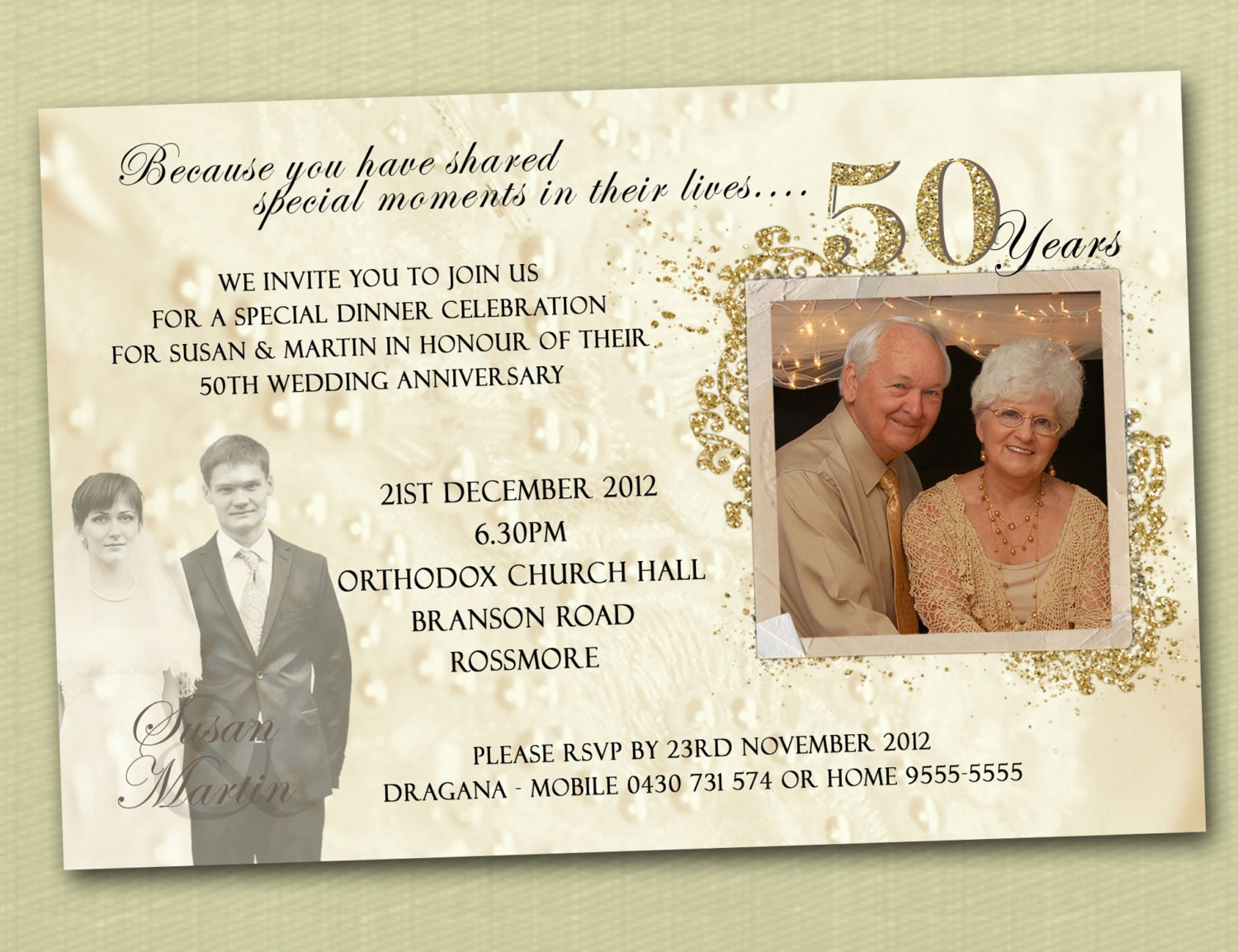 50Th Wedding Anniversary Invitation Wording 50th Wedding Anniversary ...