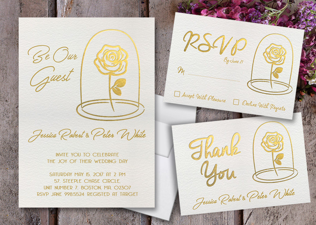 27+ Exclusive Picture of Beauty And The Beast Wedding Invitations ...