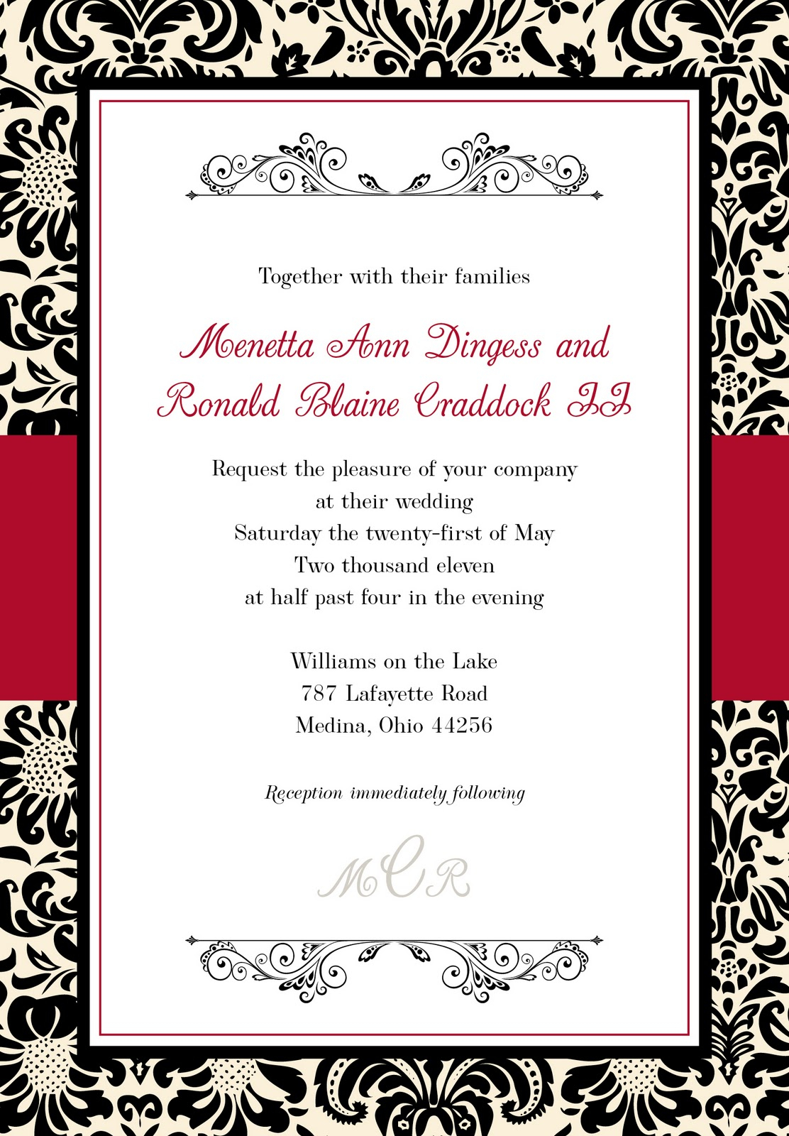 30+ Great Image of Black And Red Wedding Invitations - denchaihosp.com