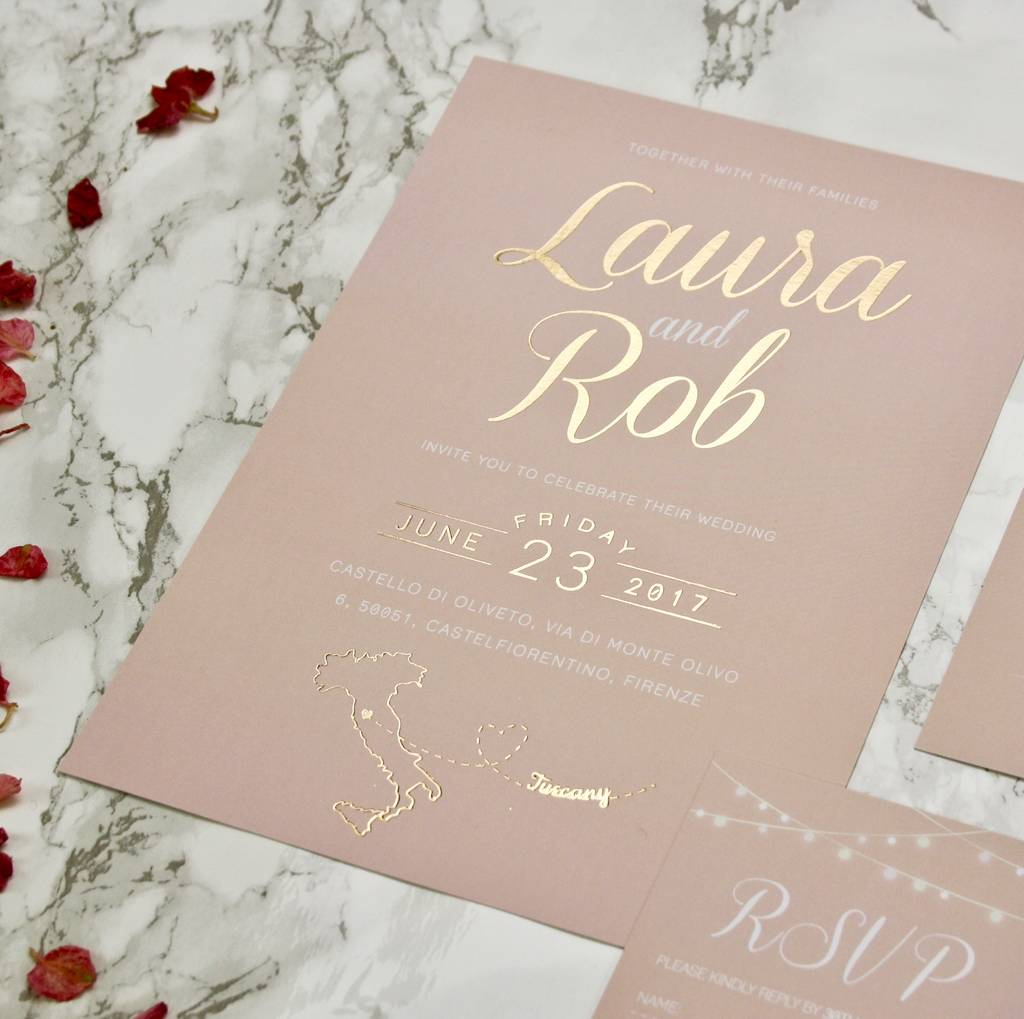 Blush And Gold Wedding Invitations Luscious Type Blush And Gold Wedding Invites Rodo Creative