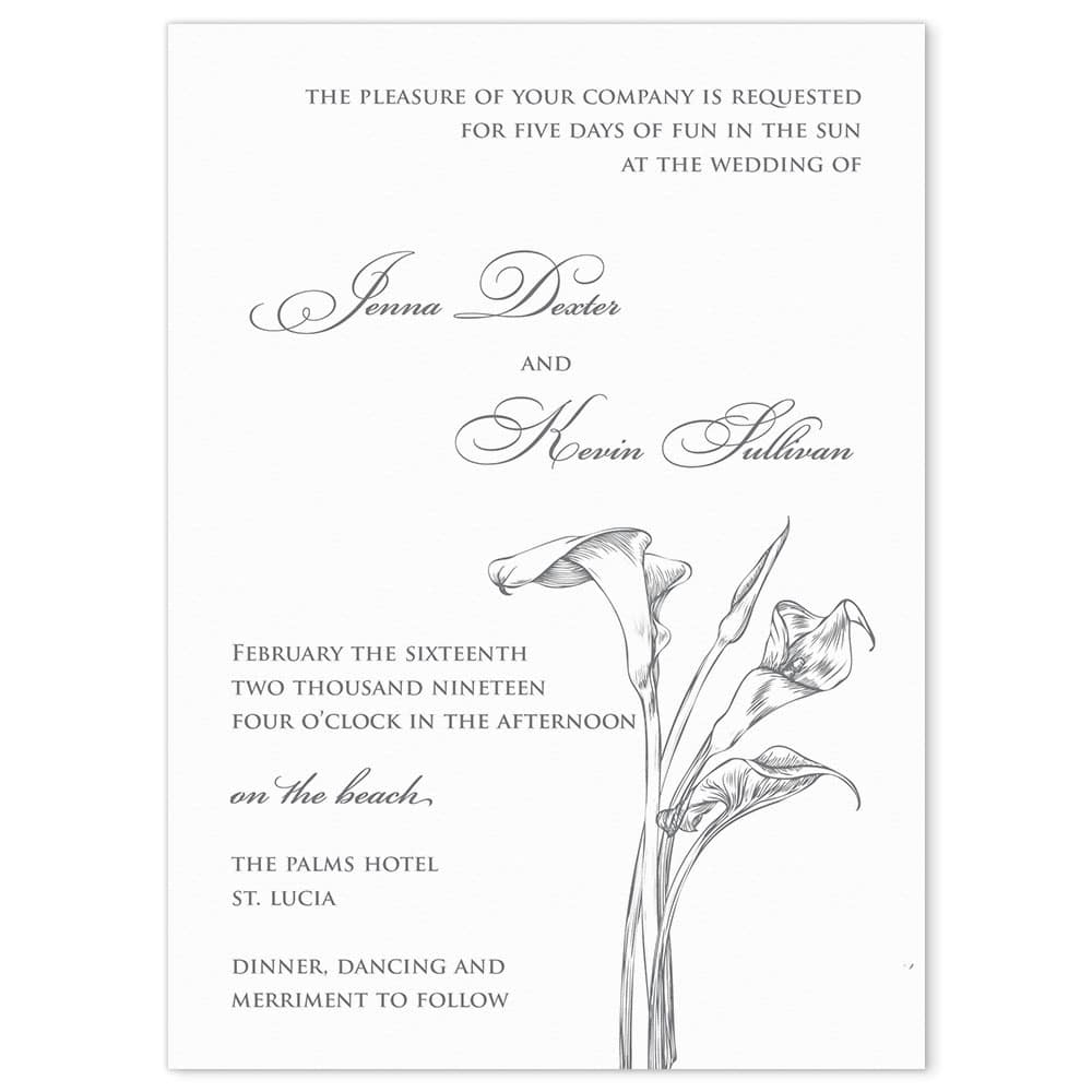 32+ Beautiful Image of Calla Lily Wedding Invitations