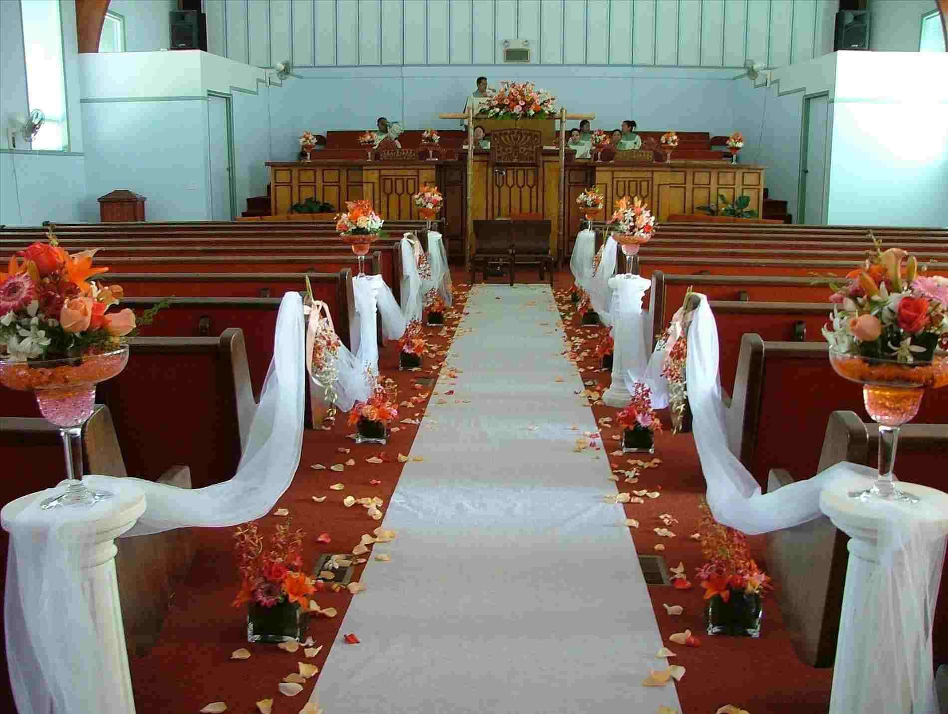 Church Wedding Decor Pew Flowers For Wedding Rustic Church Wedding ...