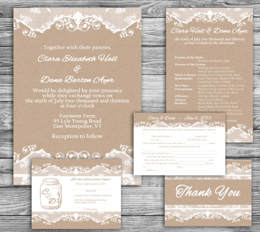 25+ Marvelous Picture of Custom Wedding Invitation Printing