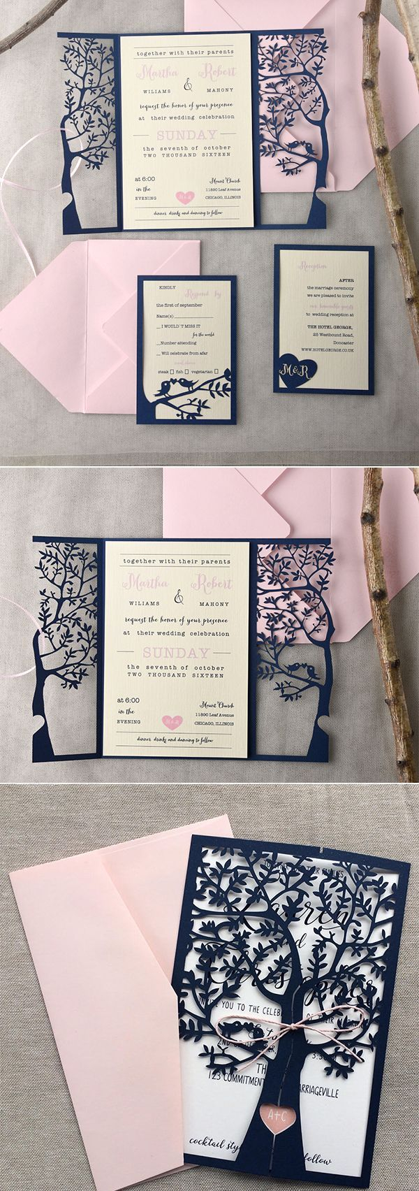 24+ Inspiration Image of Laser Cut Wedding Invitations Cheap