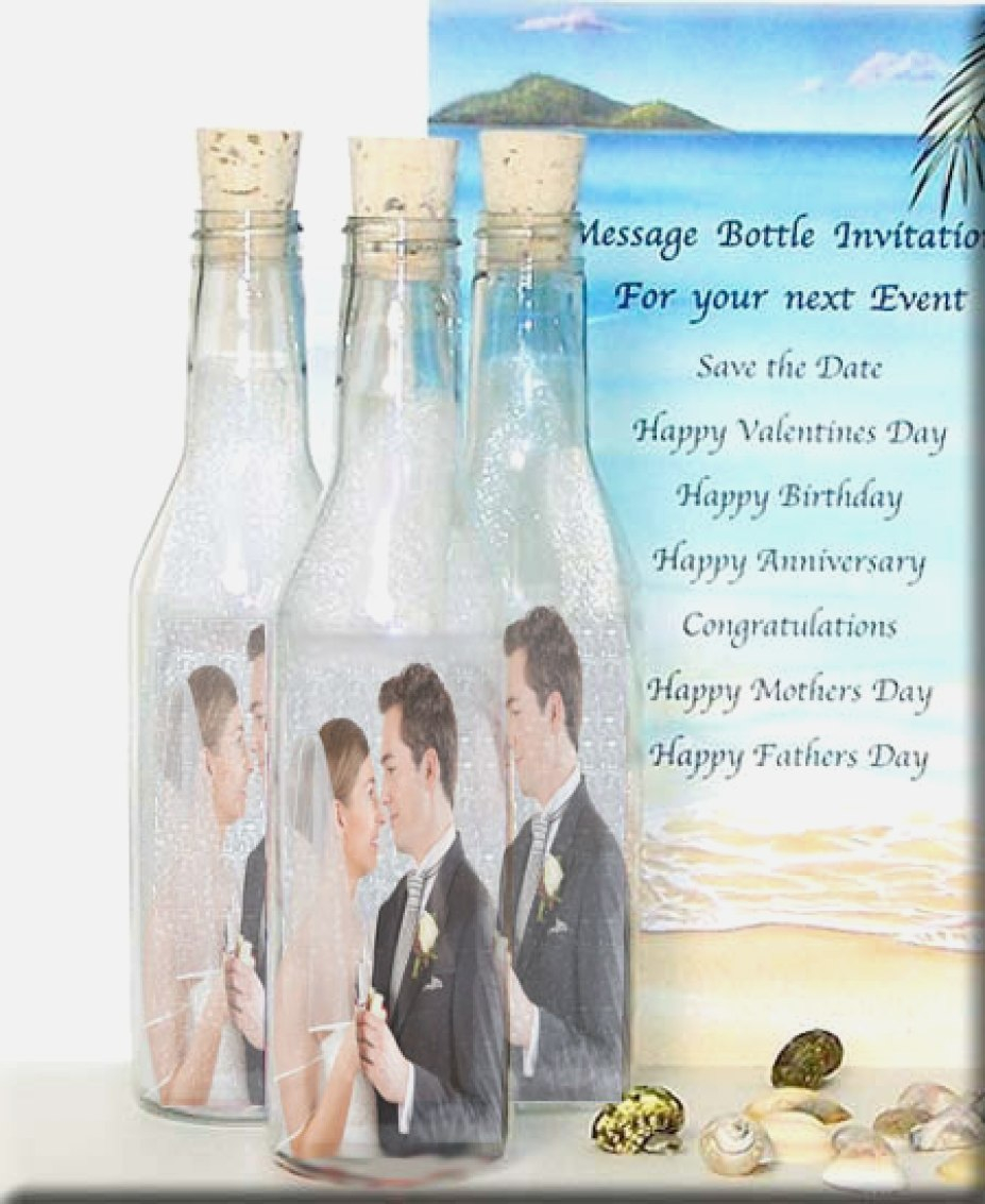 27+ Creative Image of Message In A Bottle Wedding Invitations