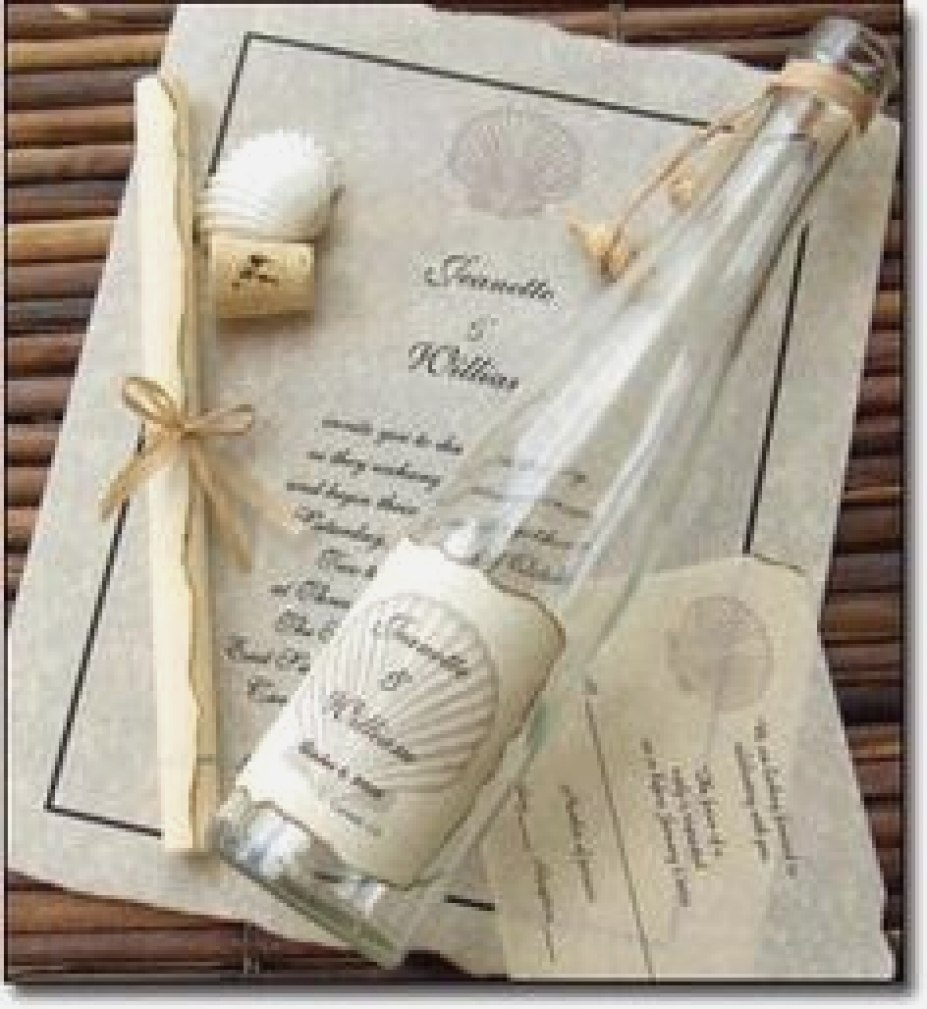 27+ Creative Image of Message In A Bottle Wedding Invitations