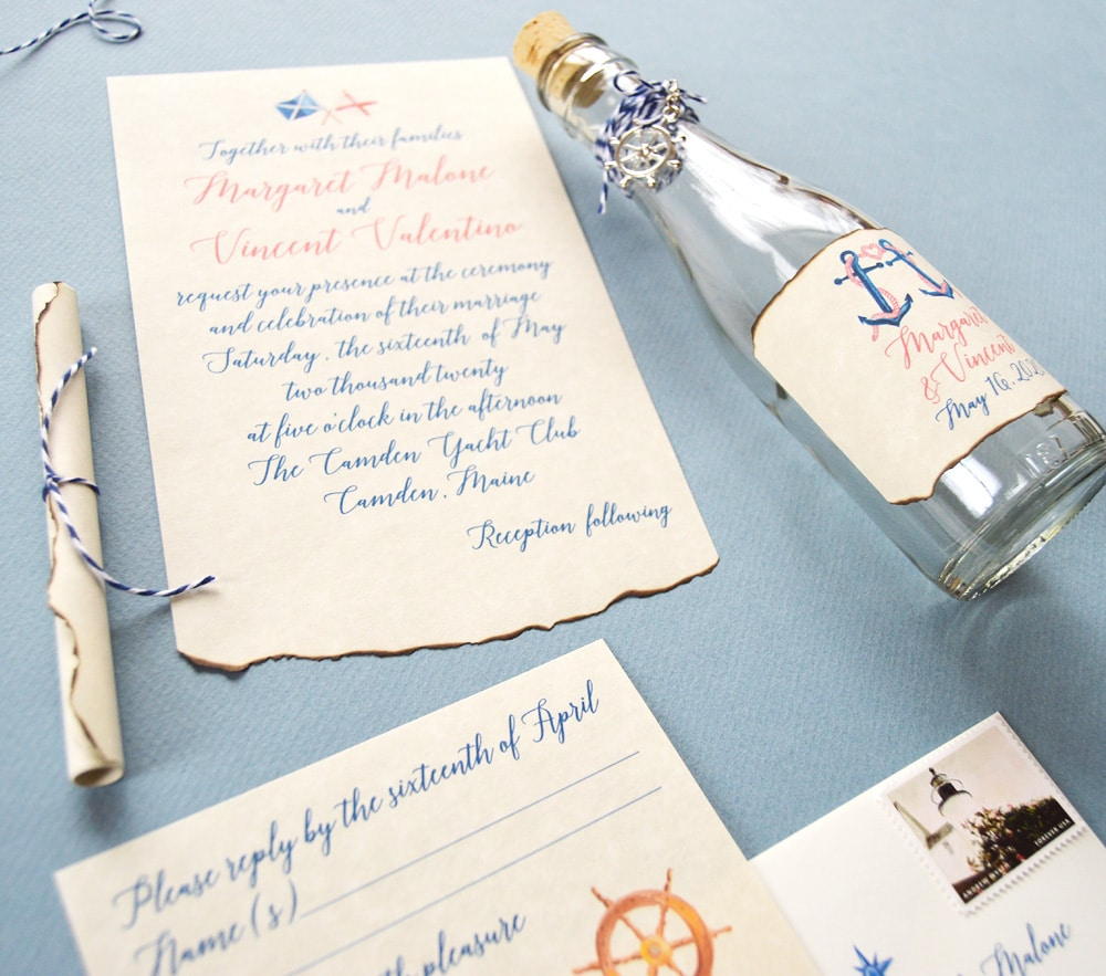27+ Creative Image of Message In A Bottle Wedding Invitations