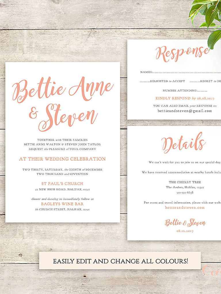 32+ Inspired Picture of Printable Wedding Invitations Templates ...