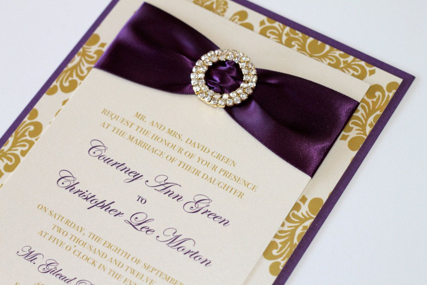 30+ Creative Picture of Purple And Gold Wedding Invitations ...