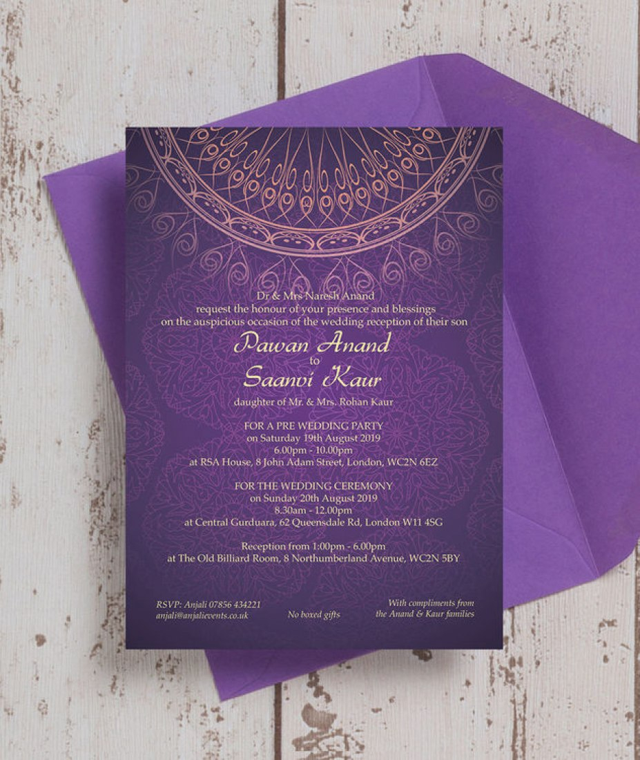 30+ Creative Picture of Purple And Gold Wedding Invitations ...