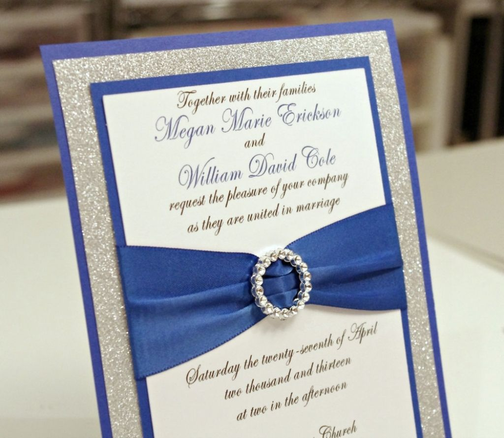 Royal Blue And Silver Wedding Invitations Royal Blue And Silver Wedding Invitations Wedding Pinterest