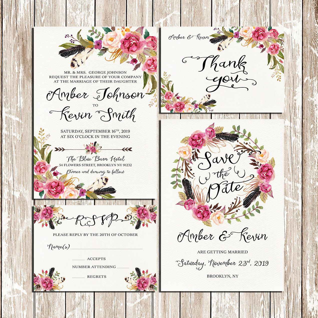 25+ Inspiration Image of Rustic Wedding Invitation Kits