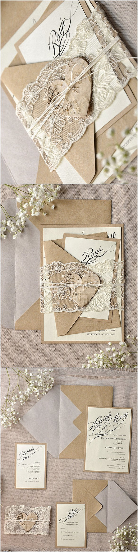 25+ Inspiration Image of Rustic Wedding Invitation Kits