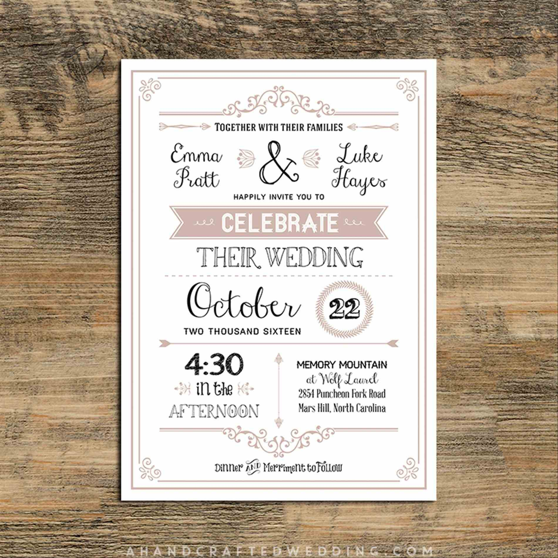24+ Best Picture of Rustic Wedding Invitations Templates - denchaihosp.com