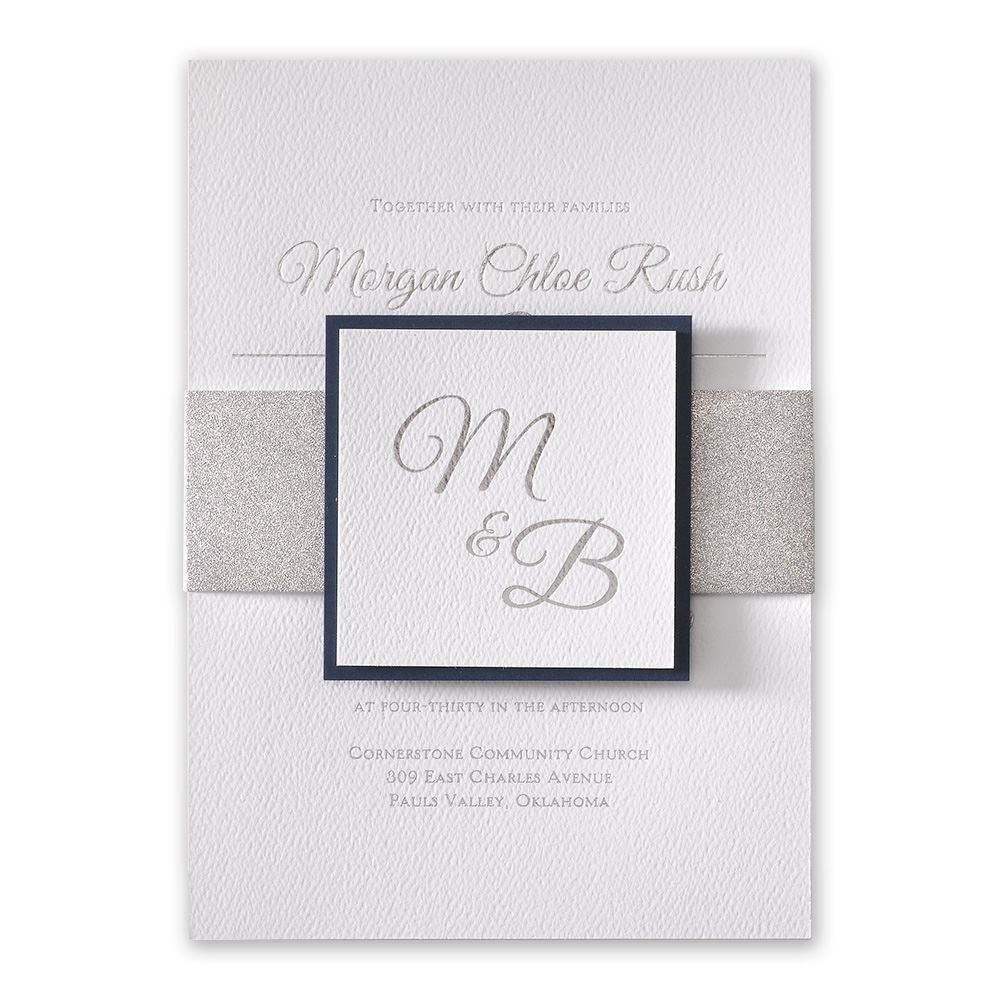 Silver Wedding Invitations Layers Of Luxury Silver Foil Invitation Invitations Dawn