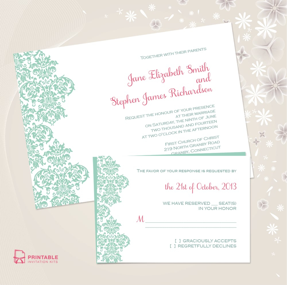 24+ Best Image of Teal Wedding Invitations Kits