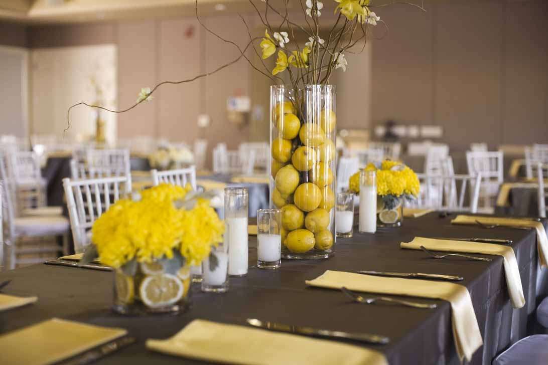 24+ Pretty Image of Wedding Decorations Yellow And Gray