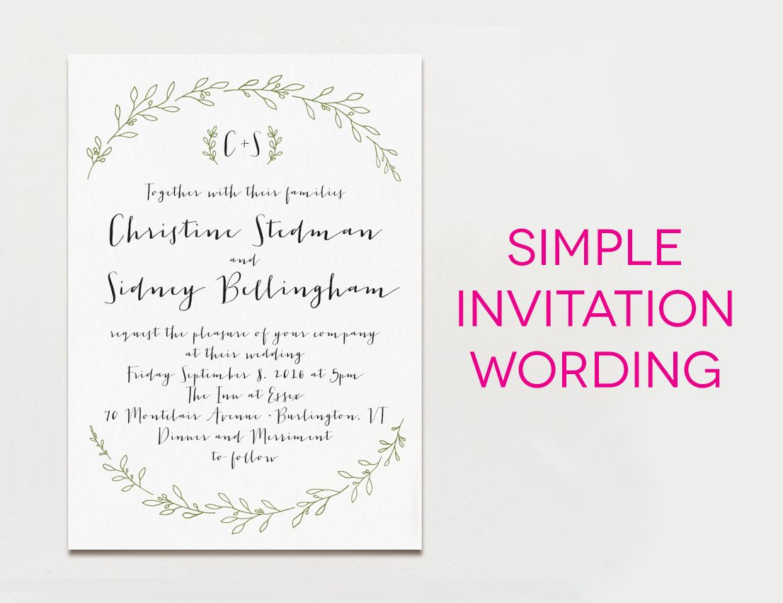Wedding Invitation Language Wedding Invitation Wording Formal Modern Fun Design