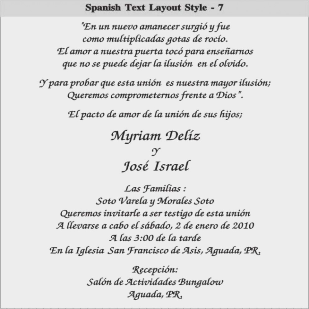 30+ Amazing Picture of Wedding Invitation Wording In Spanish ...