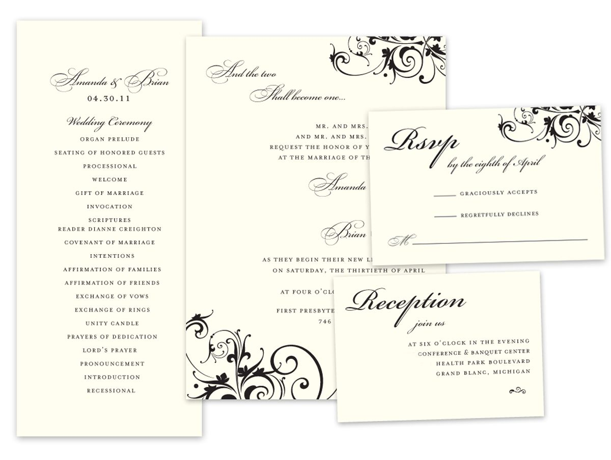 24+ Marvelous Image of Wedding Invitations And Response Cards ...