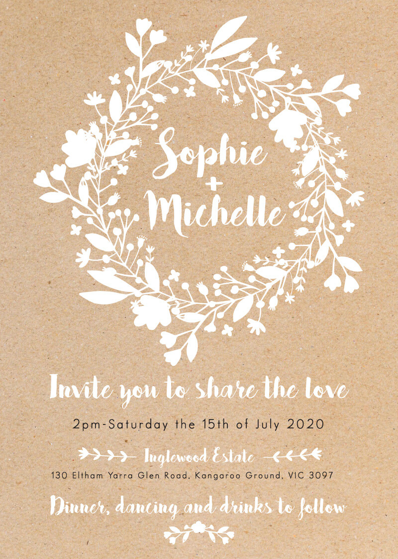 Wedding Invitations Images Folk Love White Ink Wedding Invitations