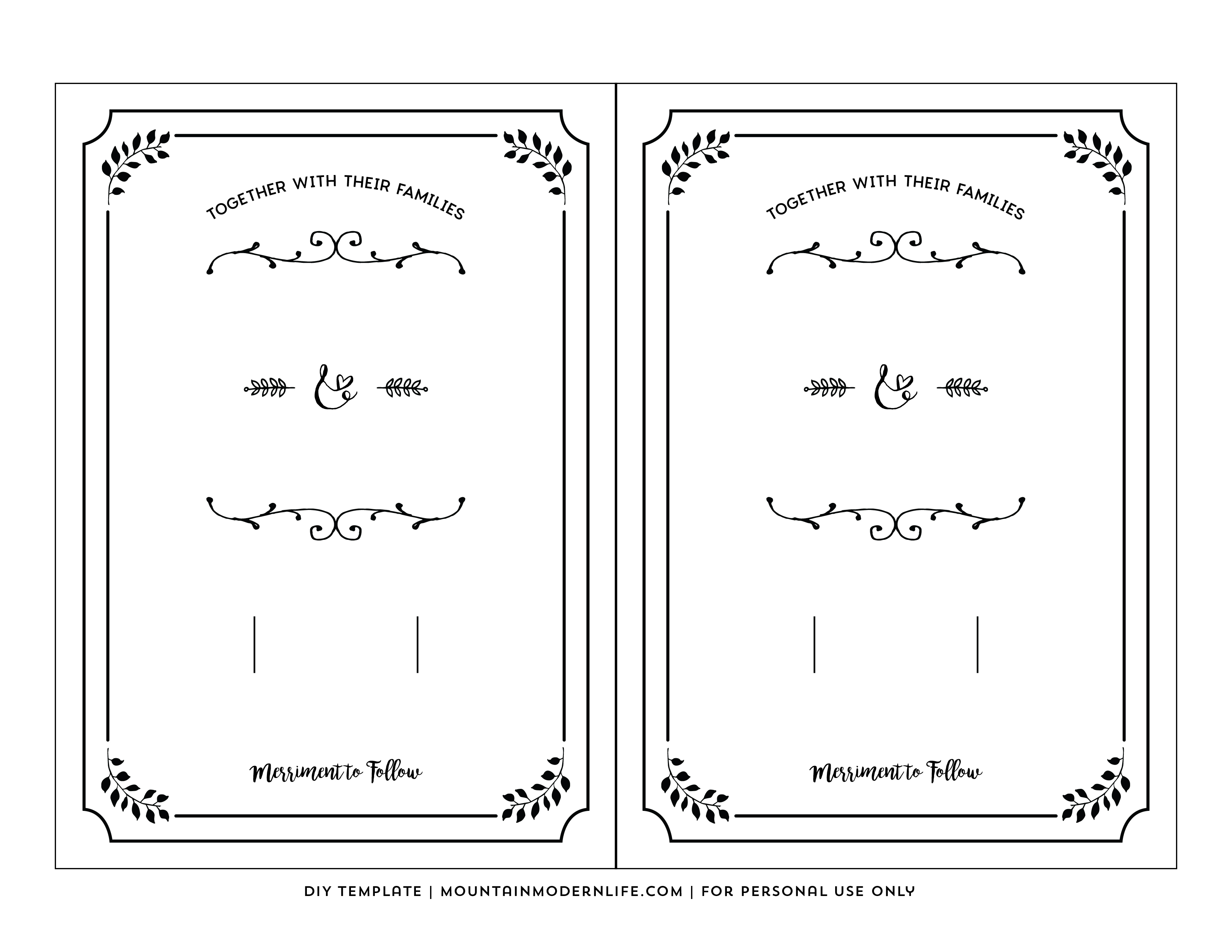 Wedding Invitations Templates Free Printable Wedding Invitation